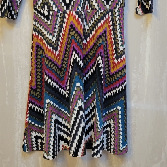 Papillon 3/4 sleeve A line dress Med - Picture 7 of 7